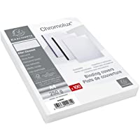 Exacompta 2980C - Lote de 100 cubiertas-cartulinas de dossiers- A4- color blanco cromado